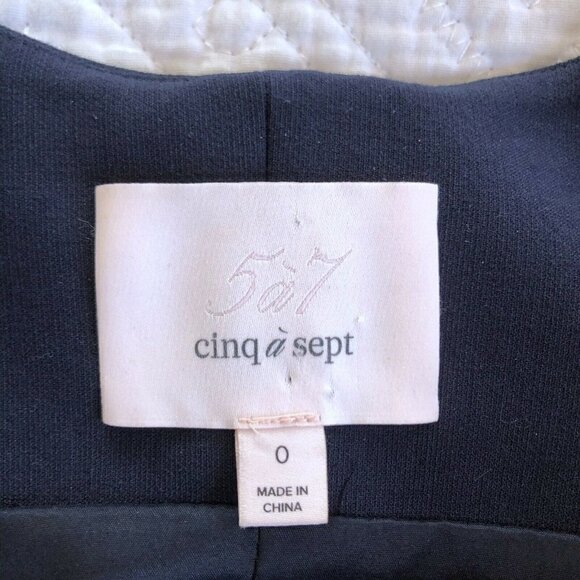 Cinq A Sept Woman's Sz 0  Dark Blue Jeanette Tied Asymmetrical Mini Dress - Picture 5 of 9